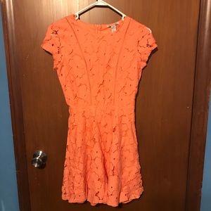 Orange Lace Mid Dress Charlotte Russe